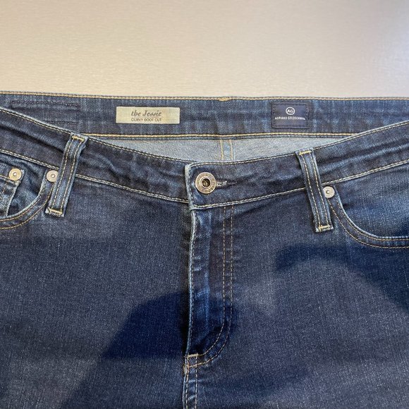 👖 GUC AG Adriano Goldschmied The Jessie Curvy Boot Cut Bootcut 32R Dark Wash Y2K - Picture 4 of 16